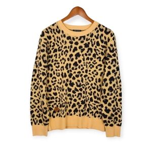 Animal Print Sweater Small Simply Southen Collection Cheetah Leopard NWT